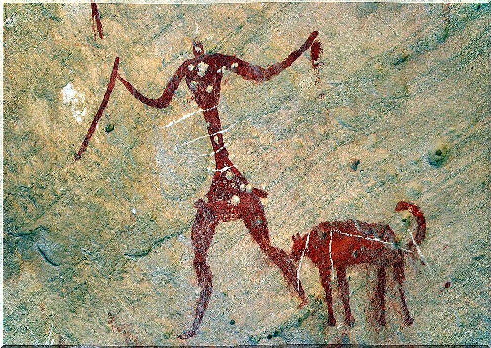 cave painting man dog the empathy of dogs