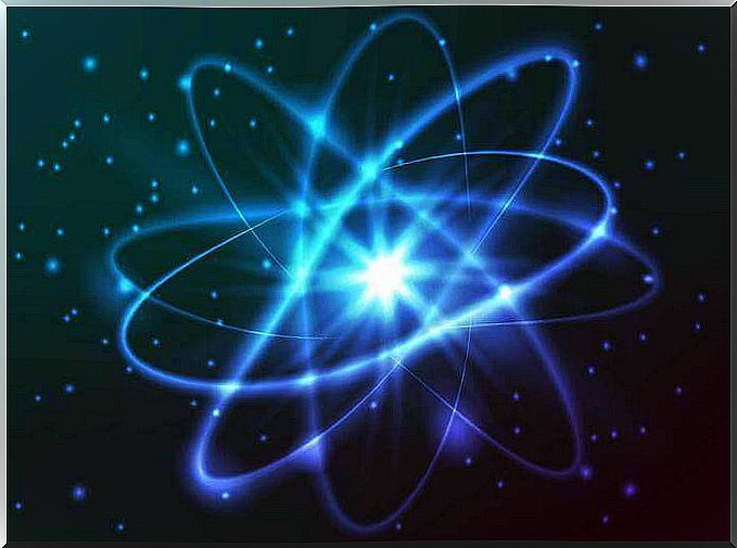 Atom representing the union between quantum physics and spirituality