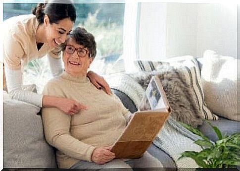 Happy mother and daughter.