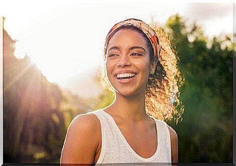 Beautiful smiling girl.