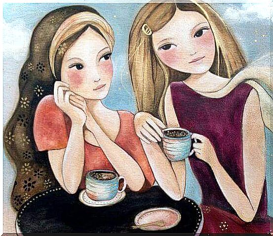 Friends having coffee